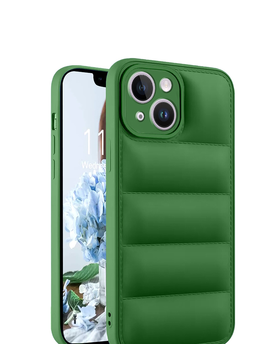 

Karwan Self Design Camera Protection iPhone 13 Phone Back Case, Green