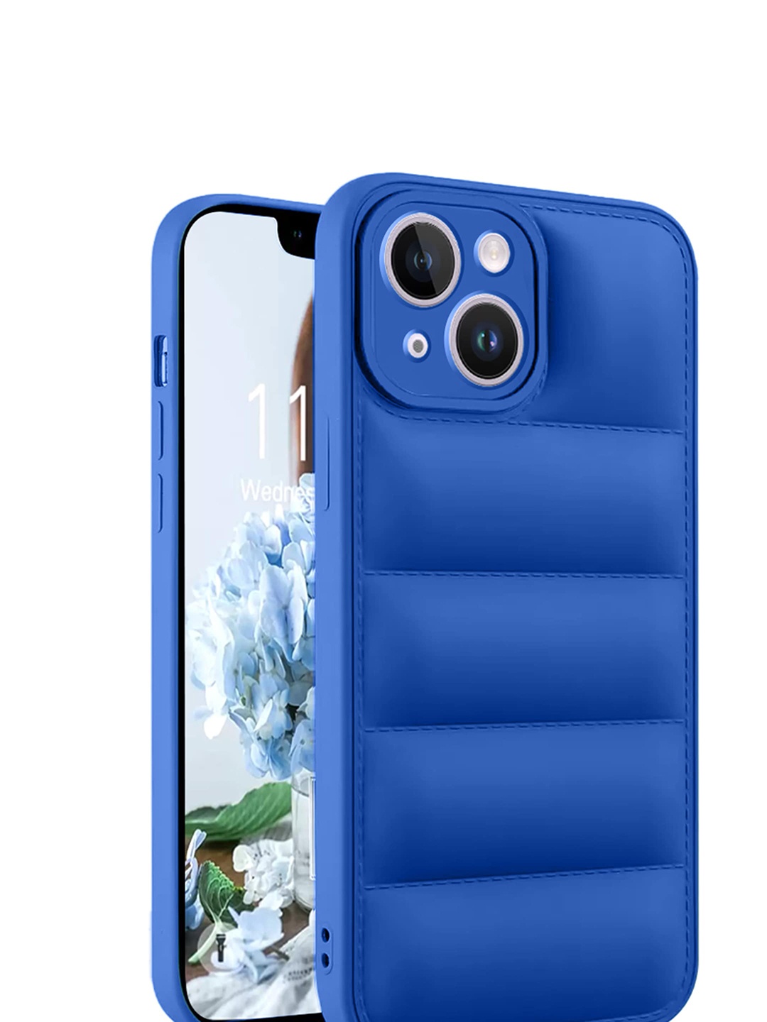 

Karwan iPhone 14 Phone Back Case With Camera Protection, Blue