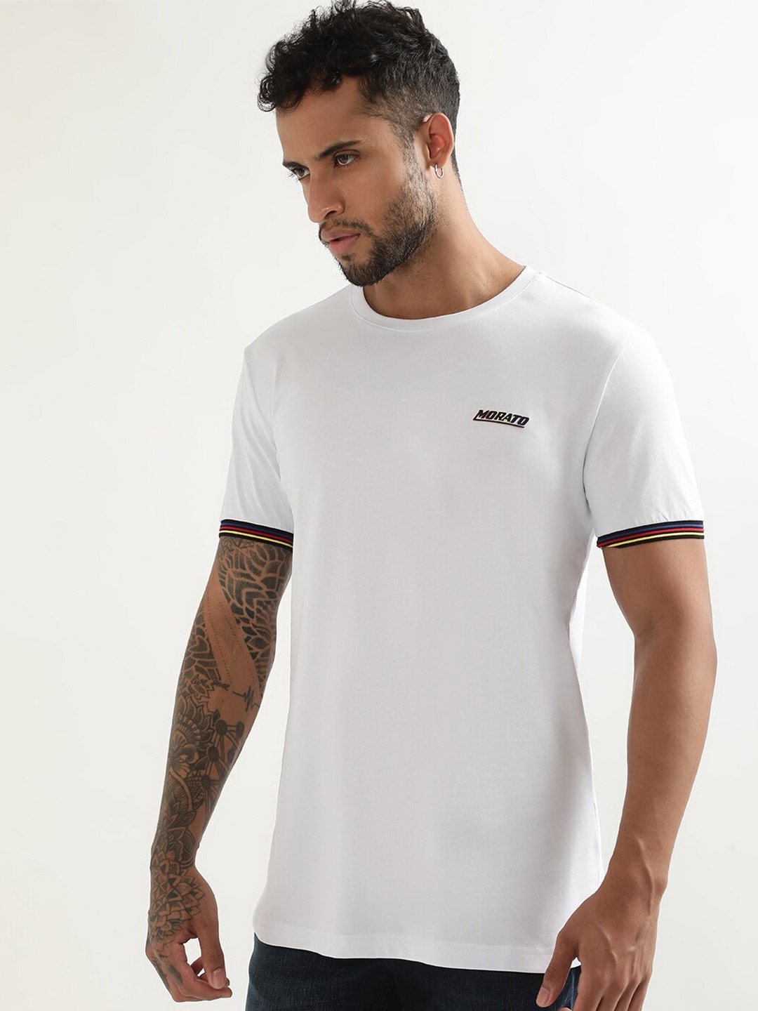 

Antony Morato Round Neck Slim Fit Cotton T-shirt, White