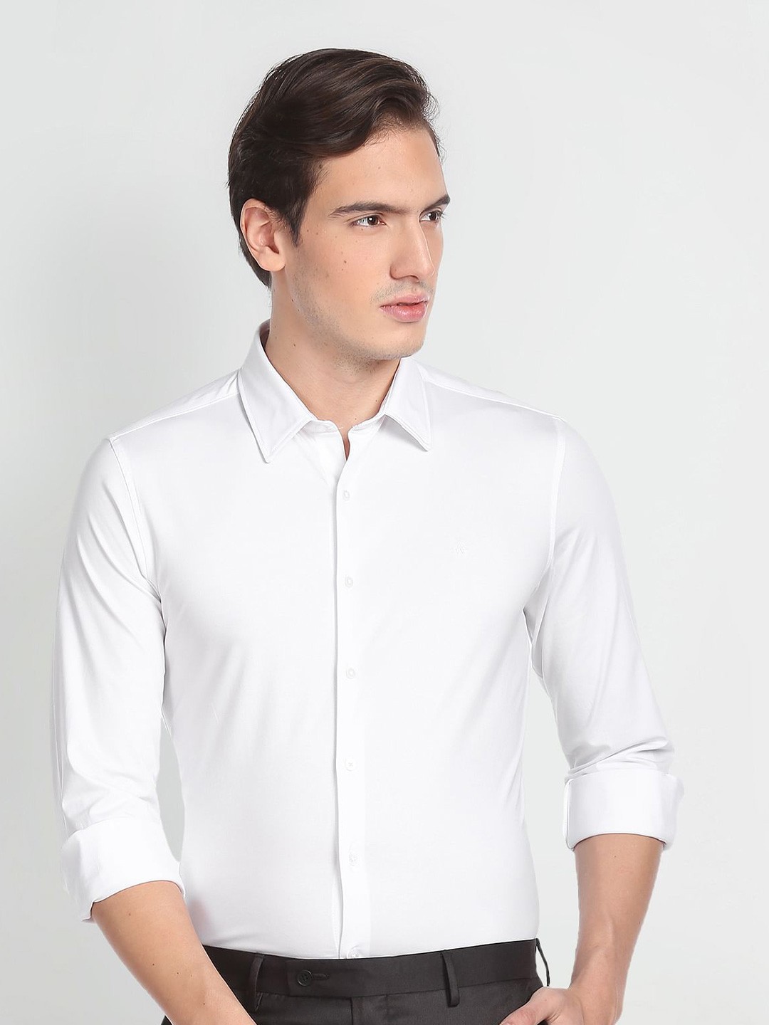 

Arrow New York Men Pure Cotton Slim Fit Opaque Formal Shirt, White