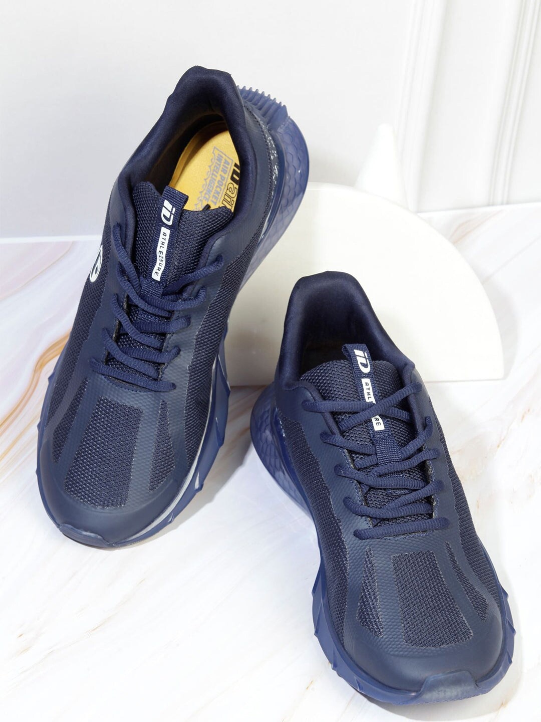 

ID Men Textile Non-Marking Running Sports Shoes, Navy blue