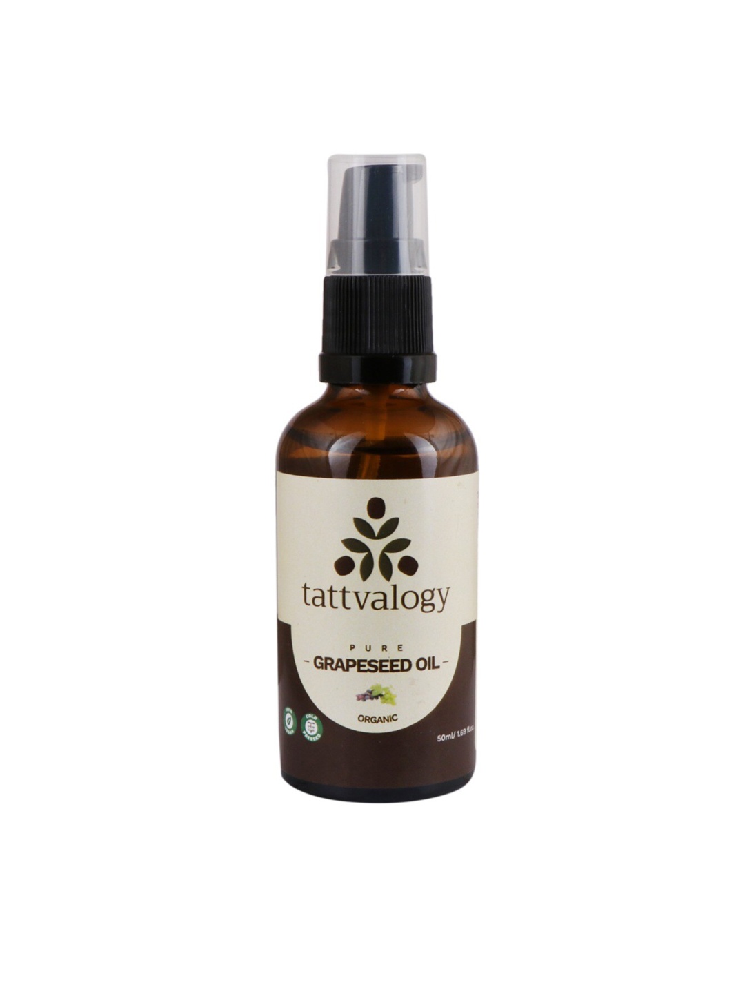 

Tattvalogy Certified Organic Grapeseed Carrier Oil 50ml, Na
