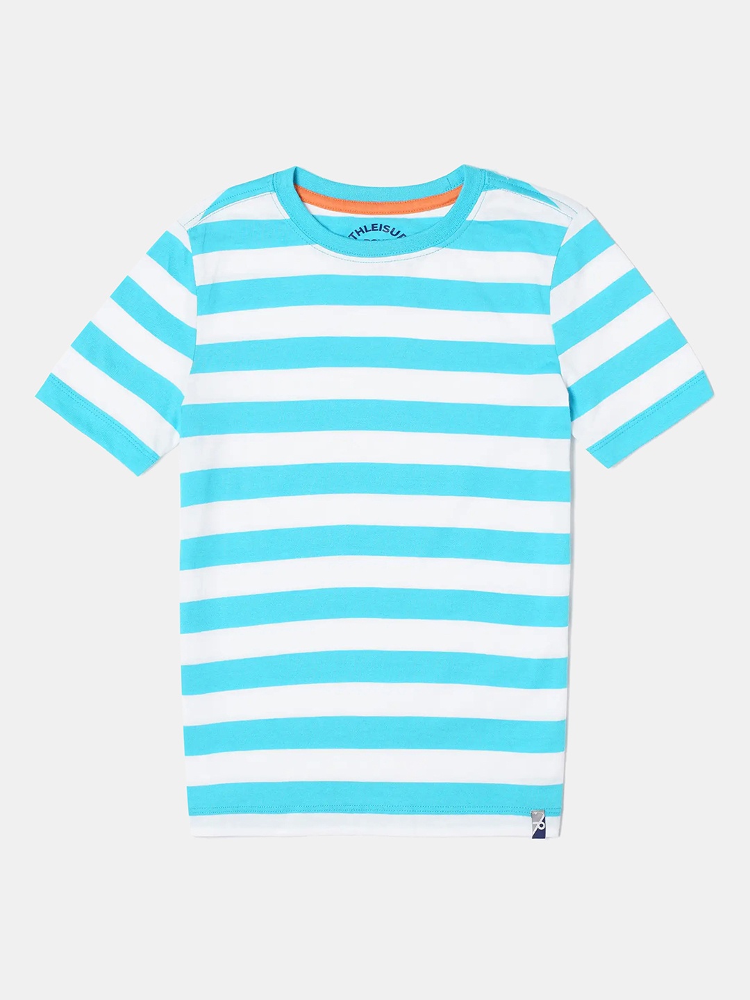 

Jockey Boys Super Combed Cotton Striped Tshirt-AB09, Blue