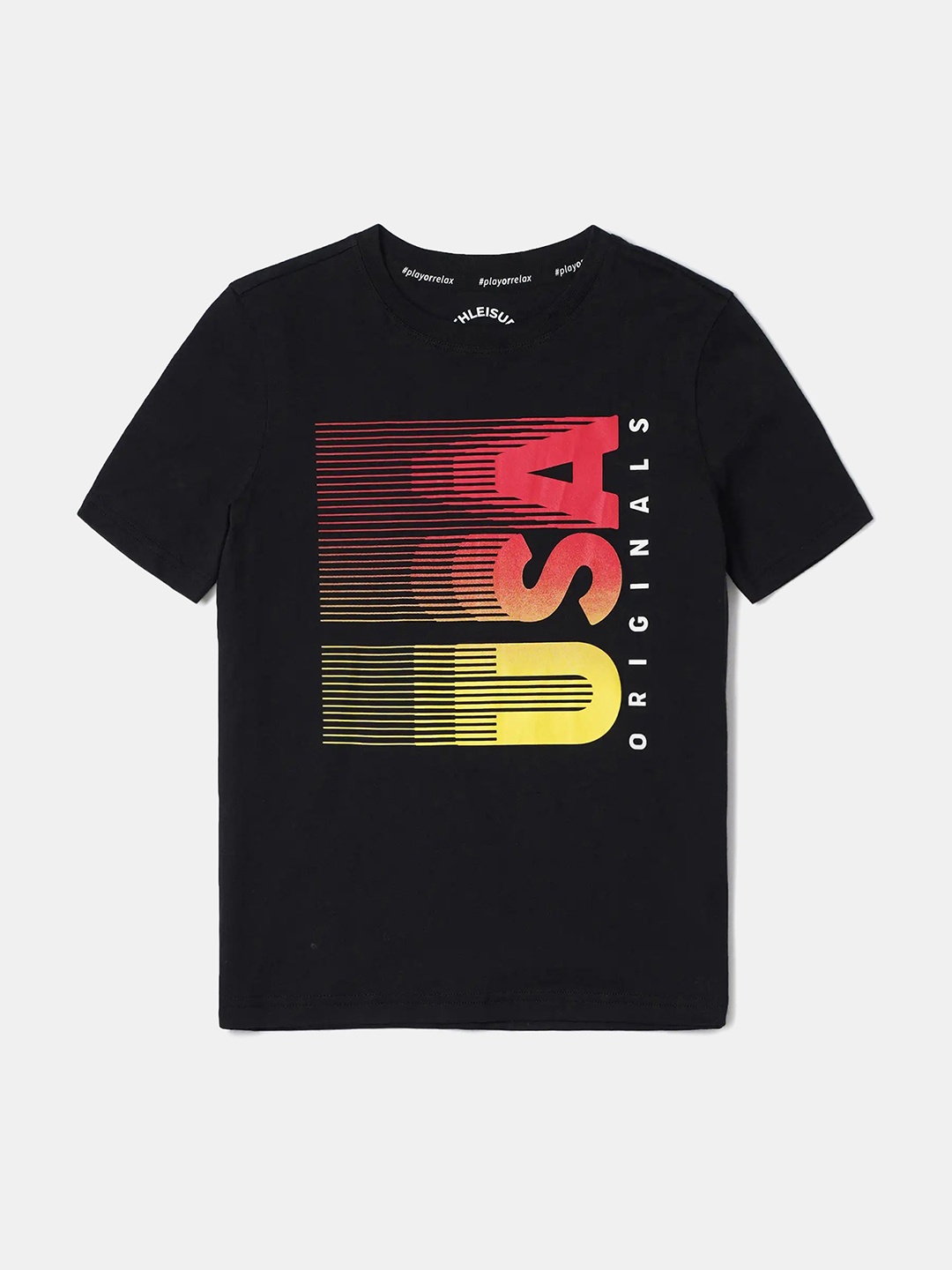 

Jockey Boys Super Combed Cotton Printed Tshirt-AB23, Black