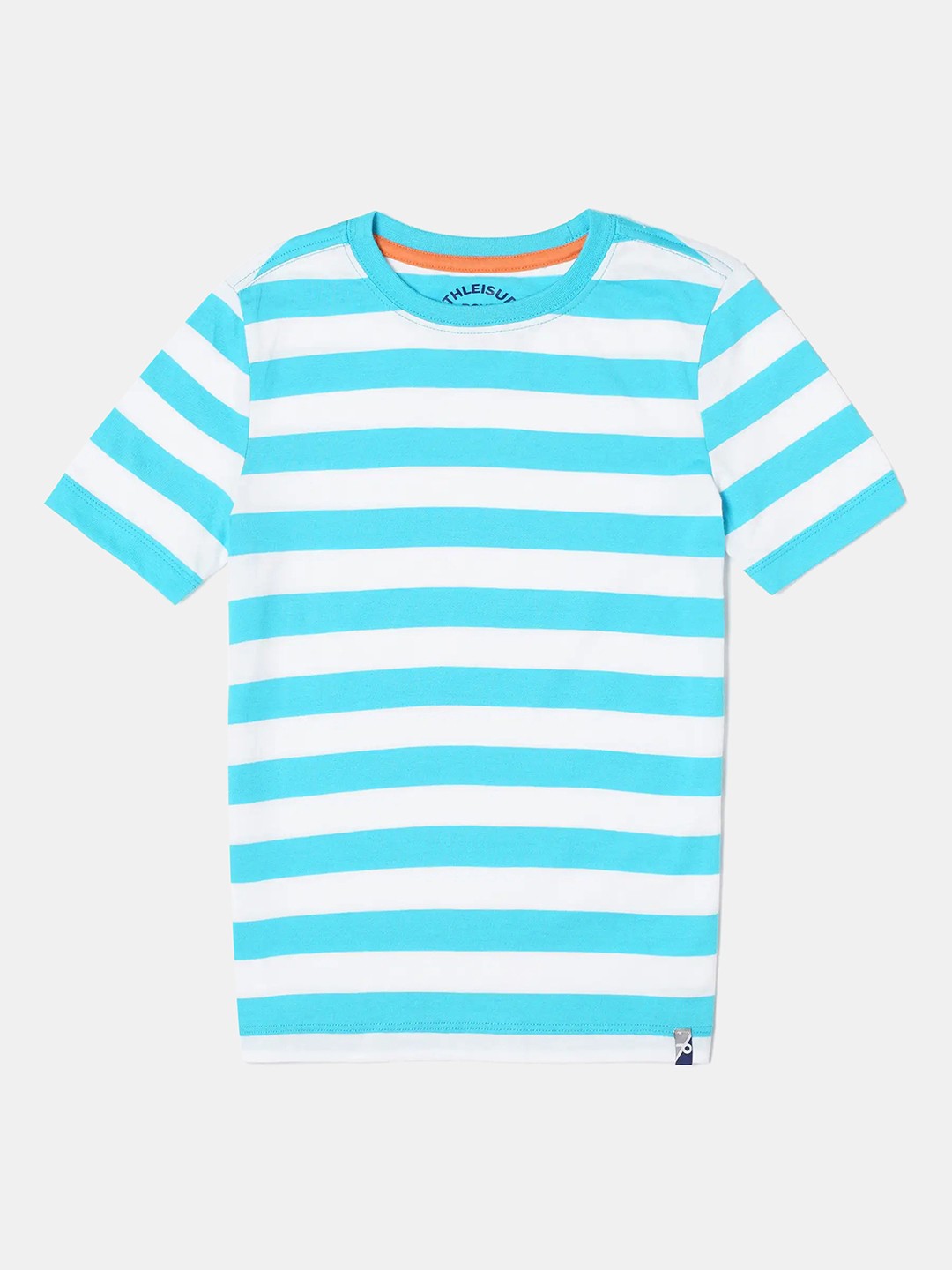 

Jockey Boys Super Combed Cotton Round Neck Striped Half Sleeve Tshirt-AB09, Blue
