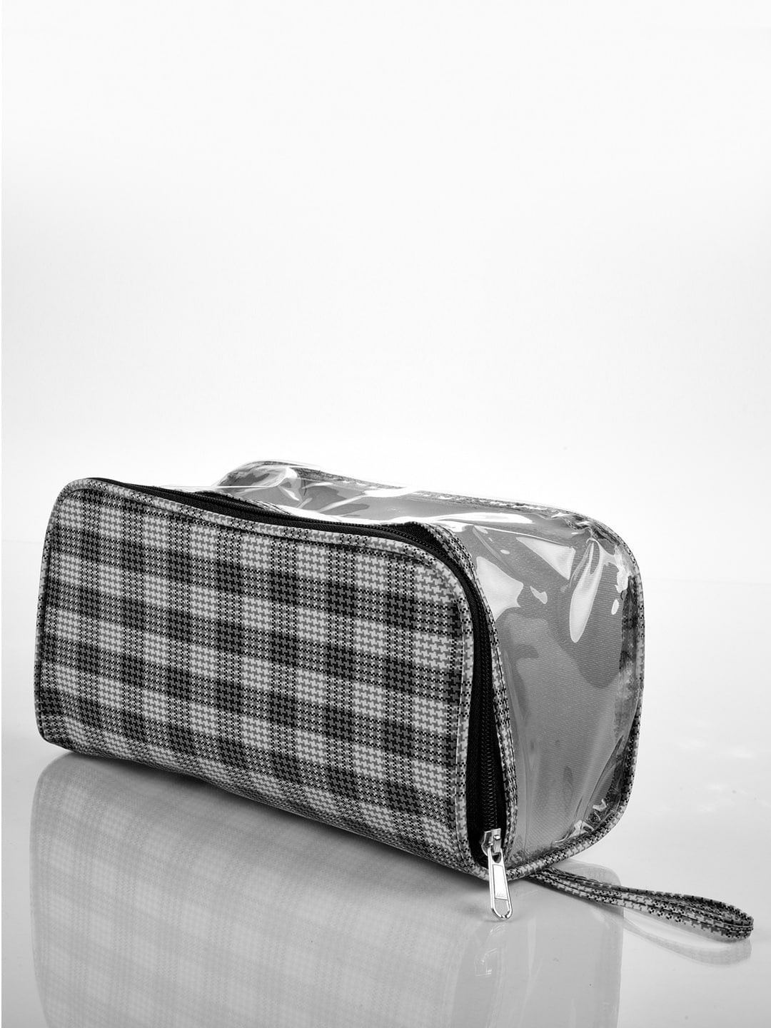 

Kuber Industries Set of 4 Grey & White Printed Rexine Toiletry Organiser With Handle