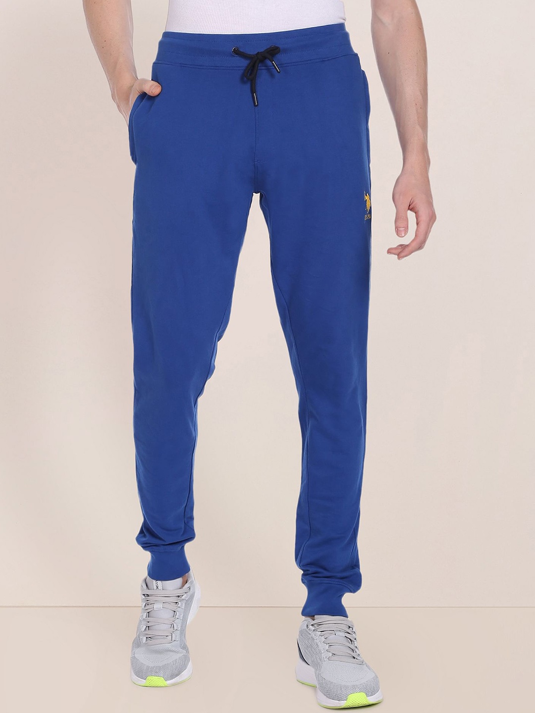 

U.S. Polo Assn. Men Brand Logo Printed Straight-Fit Joggers, Blue