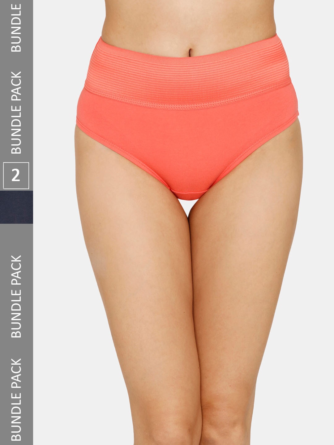 

Zivame Women Pack Of 2 Assorted High-Rise Hipster Briefs
