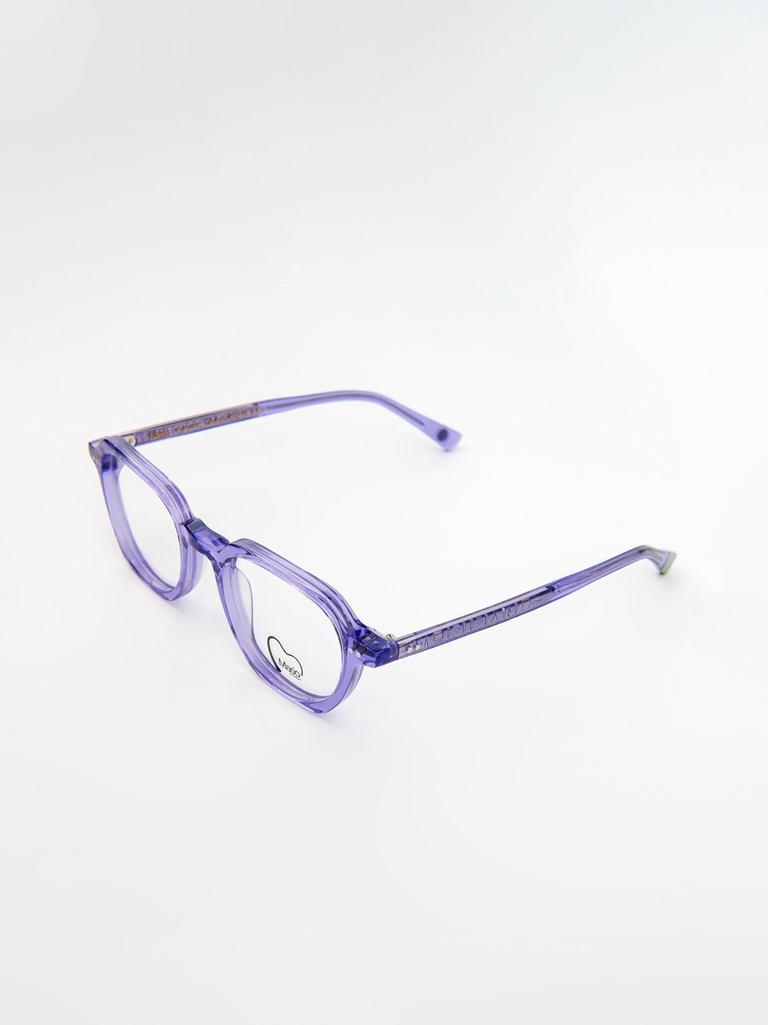 

MARJO EYEWEAR Clear Lens & Purple Square Sunglasses Nemesis C2