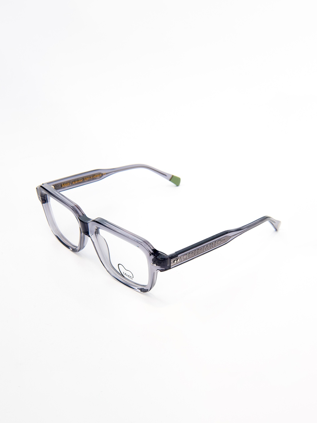 

MARJO EYEWEAR Clear Lens & Silver-Toned Square Sunglasses Aquila C4, Grey
