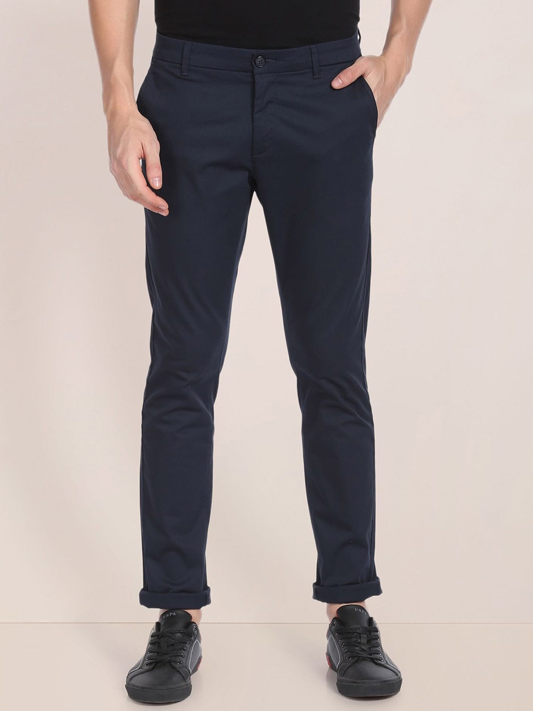 

U.S. Polo Assn. Assn Men Mid-Rise Chinos Trousers, Navy blue