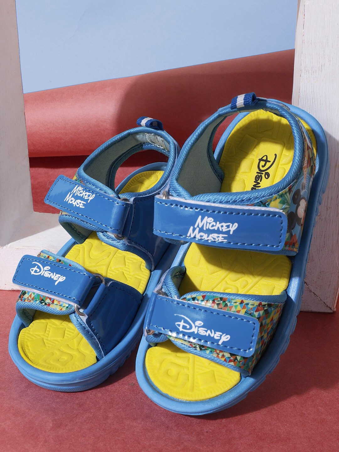 

Kids Ville Boys Classic Mickey Printed Velcro Sandals, Blue