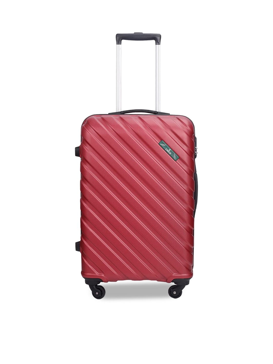 

THE CLOWNFISH Armstrong Textured Hard Sided Medium Trolley Suitcase, Red