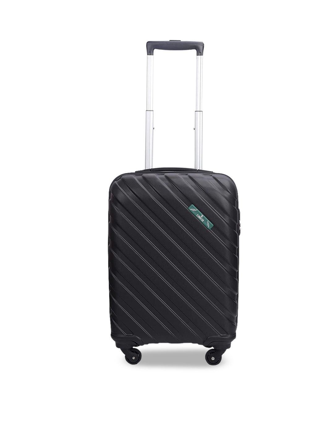 

THE CLOWNFISH Armstrong Textured Hard-Sided Small Trolley Suitcase, Black