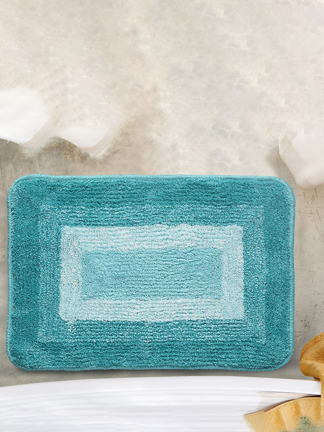 

Saral Home Set Of 2 Anti-Skid Bath Rugs, Sea green