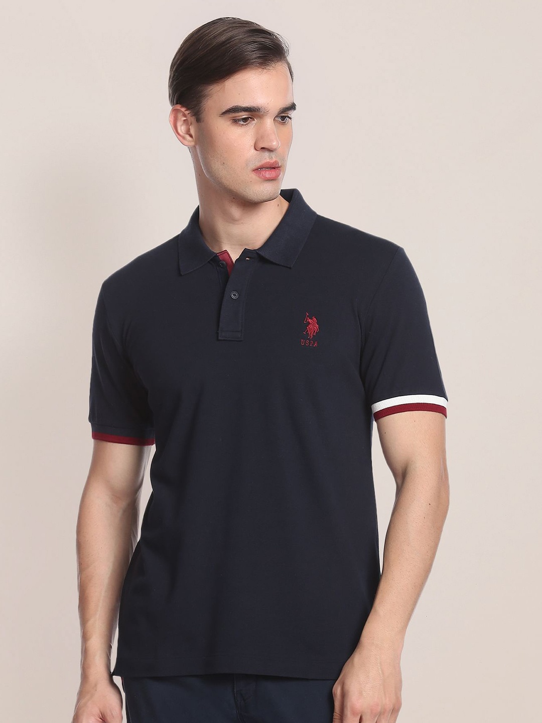 

U.S. Polo Assn. Polo Collar Slim Fit T-shirt, Navy blue