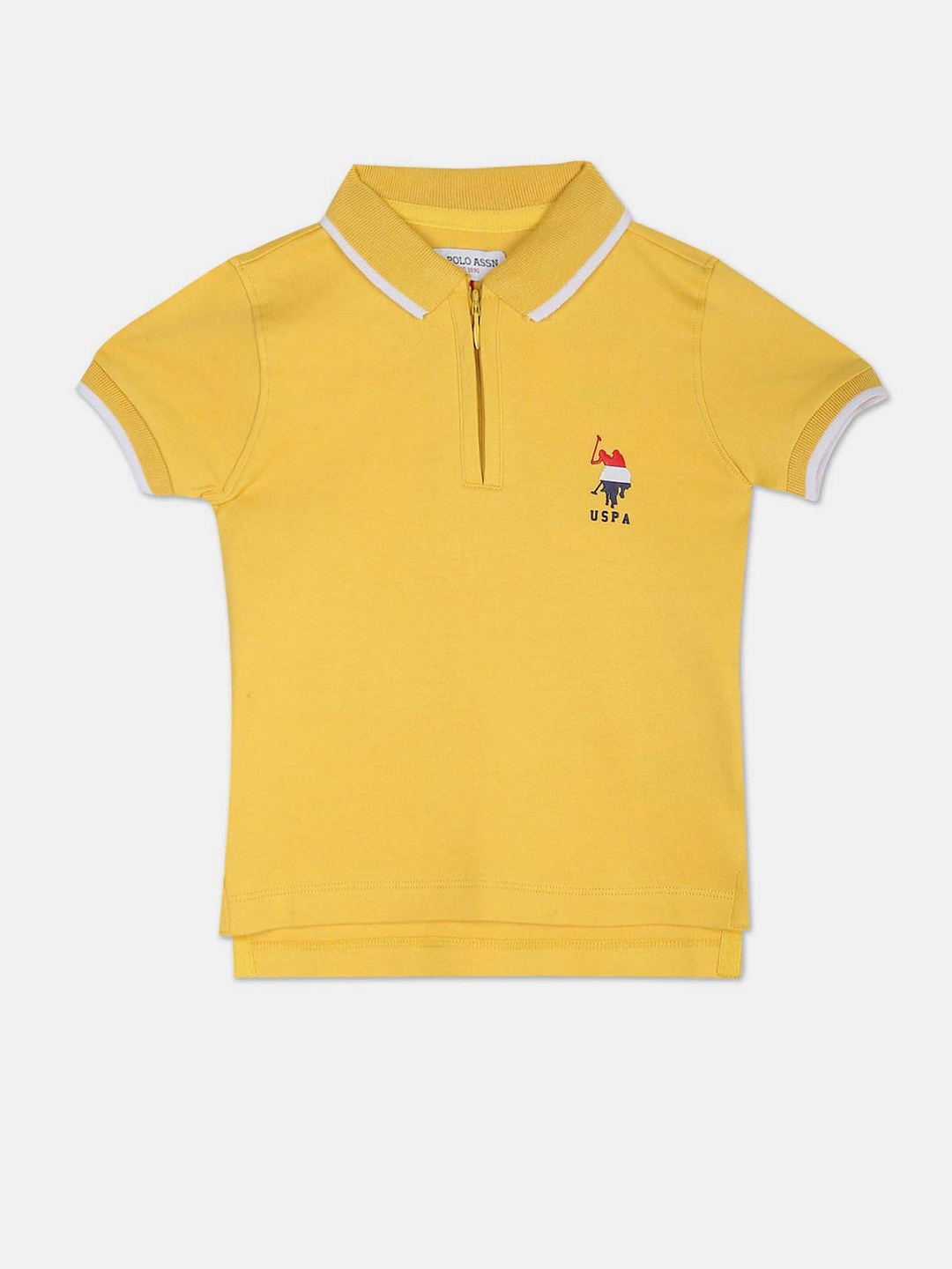 

U.S. Polo Assn. Kids Boys Short Sleeve Polo Collar Pure Cotton T-shirt, Yellow
