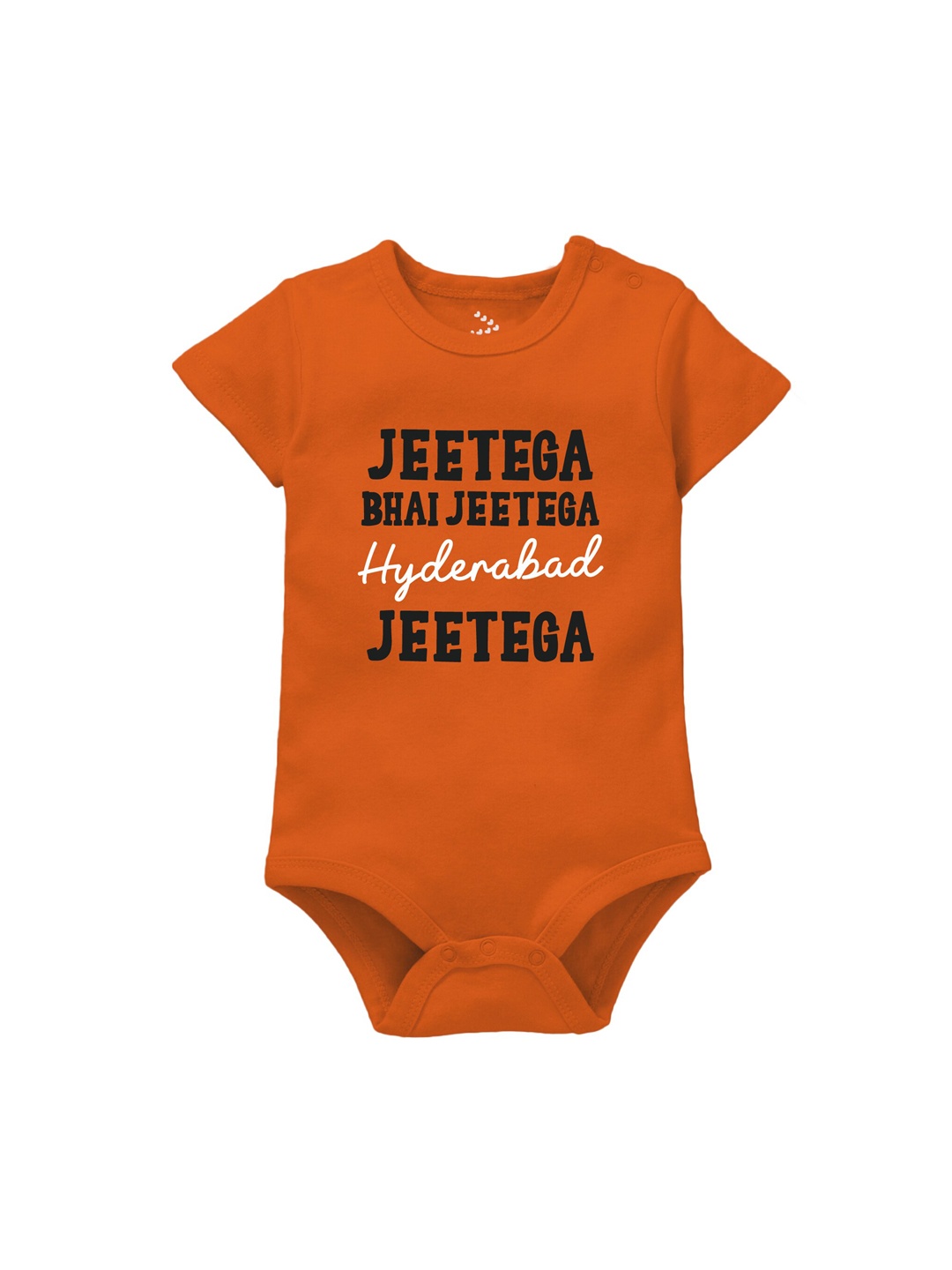 

Zeezeezoo Infants Hyderabad Jeetega IPL Printed Pure Cotton Bodysuit, Rust