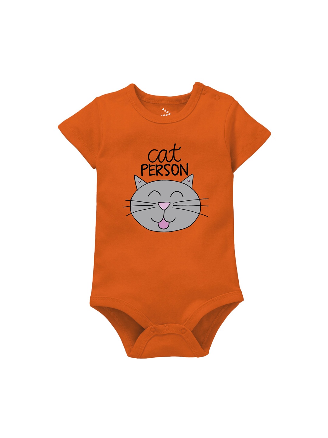 

Zeezeezoo Infant Kids Cat Person Printed Pure Cotton Bodysuit, Orange