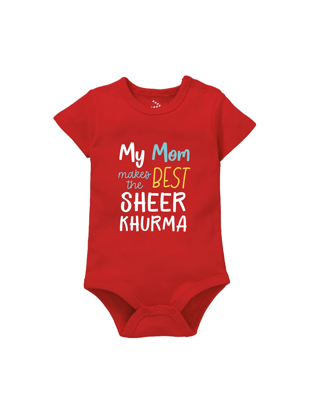 

Zeezeezoo Infants Mom Makes the Best Sheer Khurma Pure Cotton Bodysuit, Red