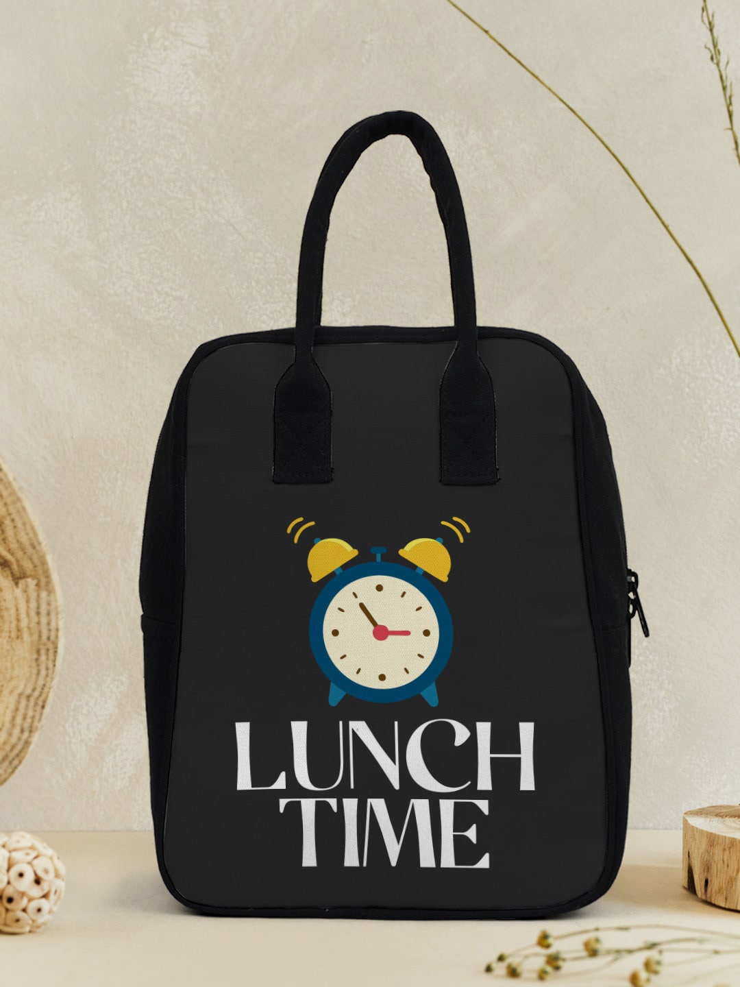 

Crazy Corner Printed Lunch Bag, Black