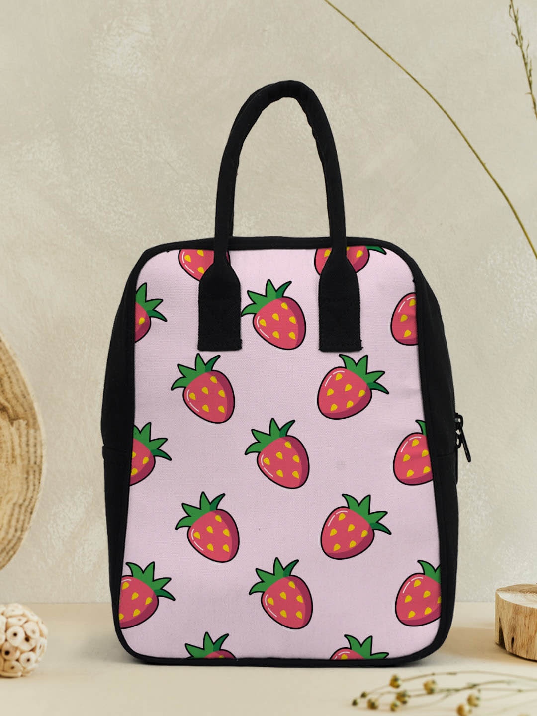 

Crazy Corner Printed Lunch Bag, Pink