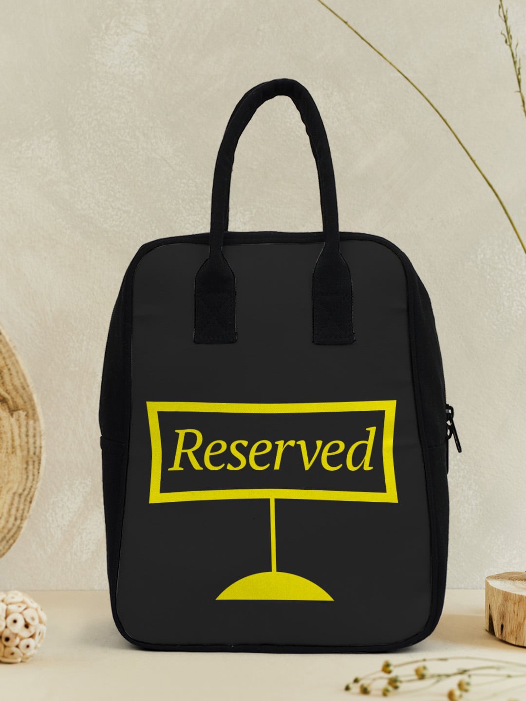 

Crazy Corner Printed Lunch Bag, Black