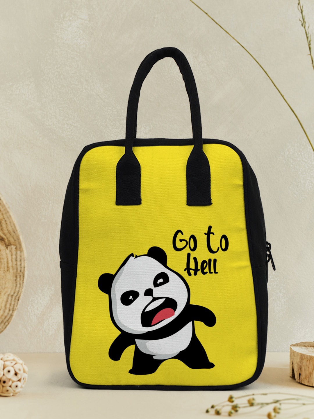 

Crazy Corner Printed Lunch Bag, Yellow