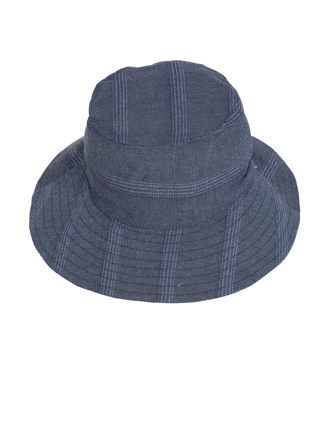 

NUEVOSDAMAS Women Striped Denim Sun Hat, Blue