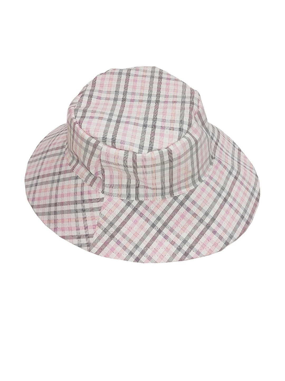 

NUEVOSDAMAS Women Checked Cotton Casual Sun Hat, Beige
