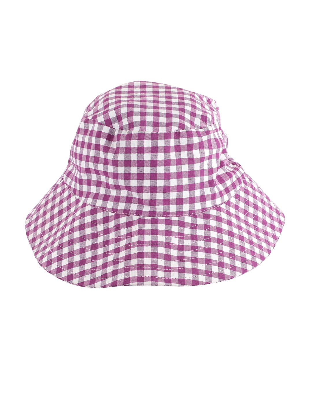 

NUEVOSDAMAS Women Checked Cotton Sun Hat, Purple