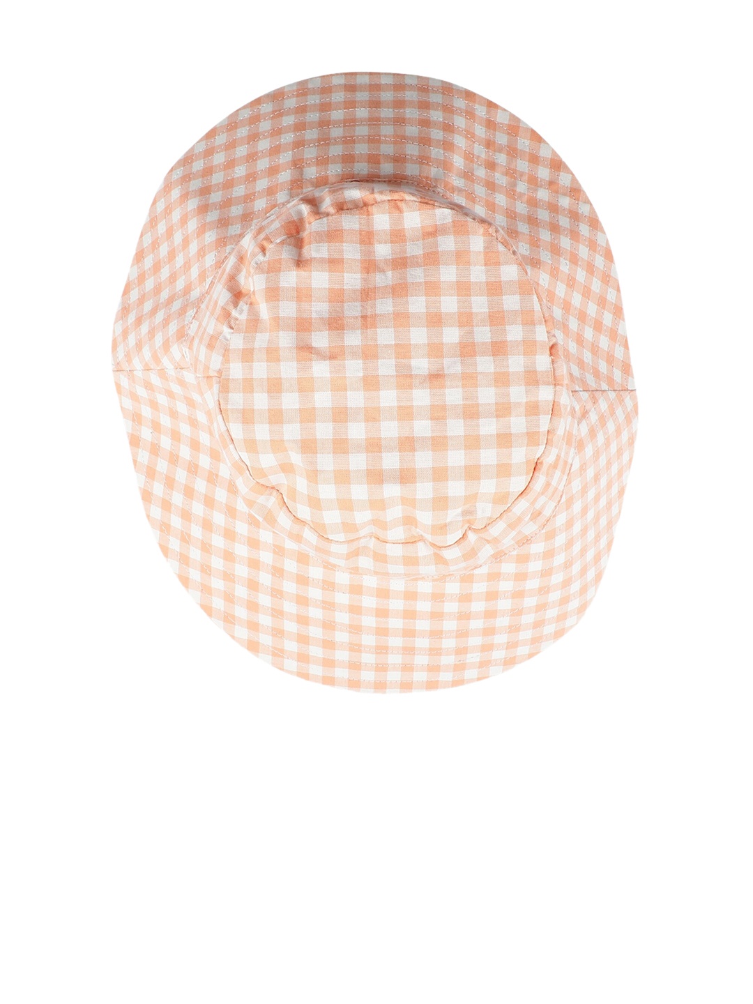 

NUEVOSDAMAS Women Checked Cotton Foldable Sun Hat, White