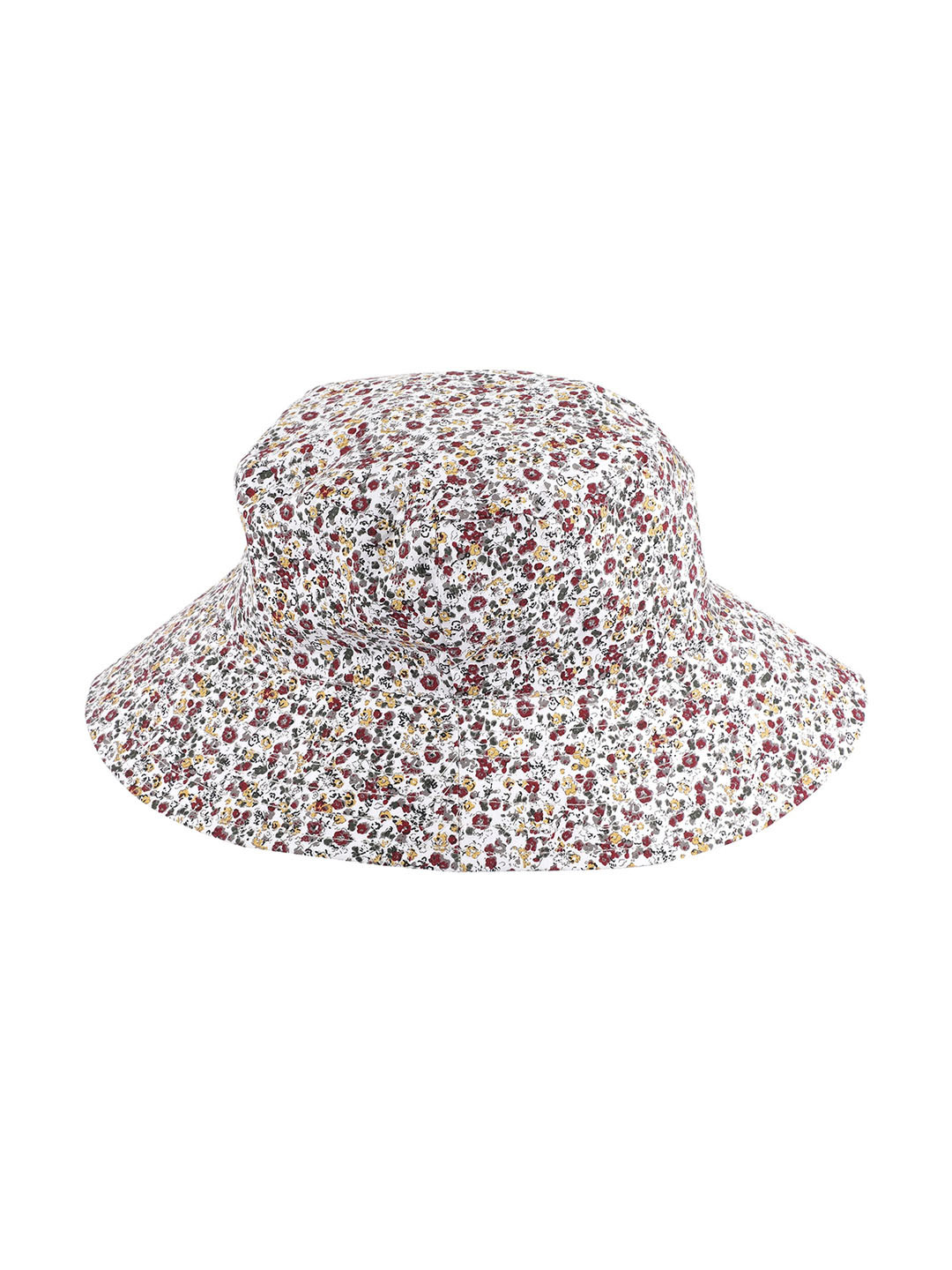 

NUEVOSDAMAS Women Floral Printed Cotton UV Protection Sun Hat, White