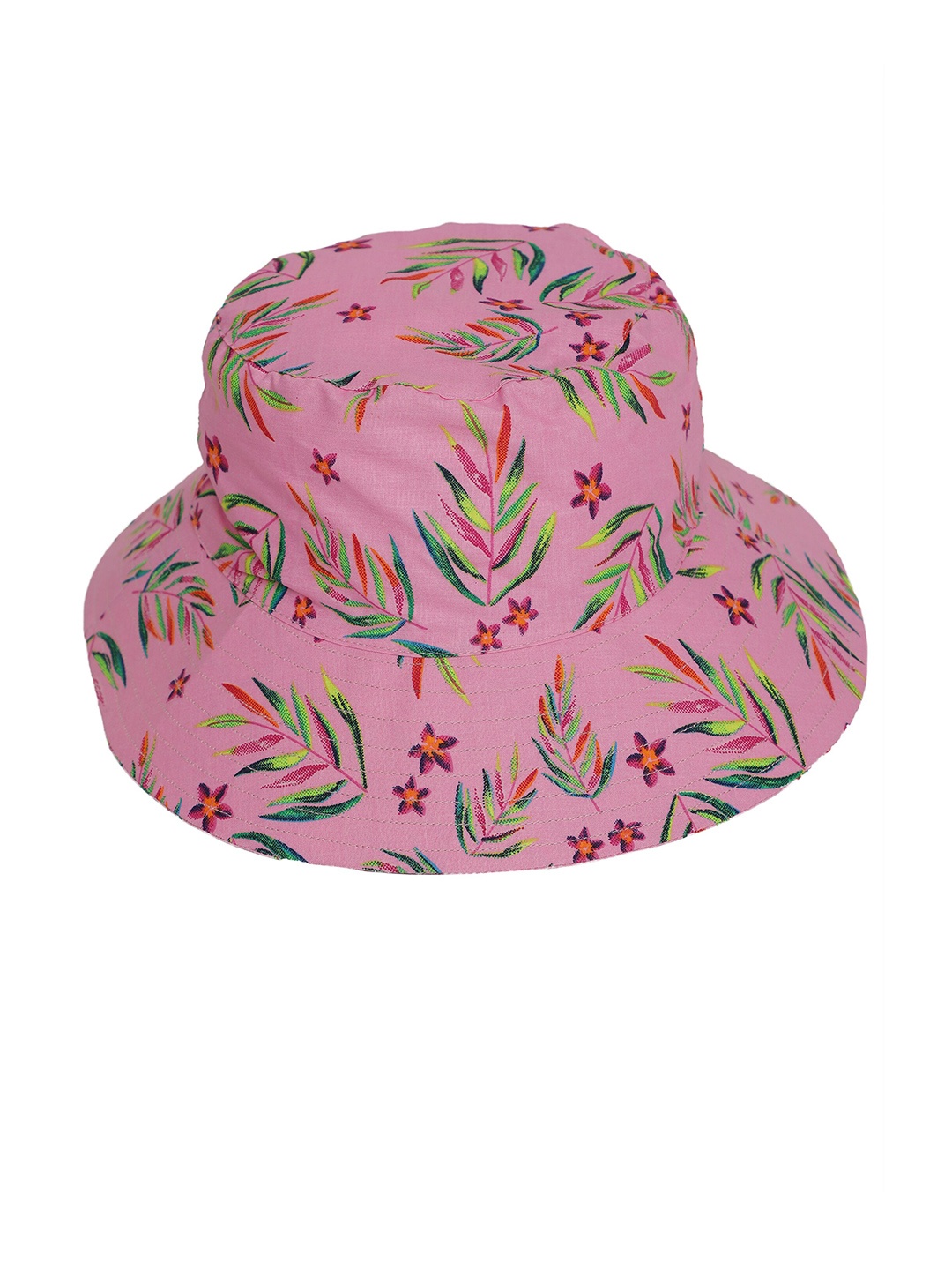 

NUEVOSDAMAS Women Printed Foldable Cotton Sun Hat, Pink
