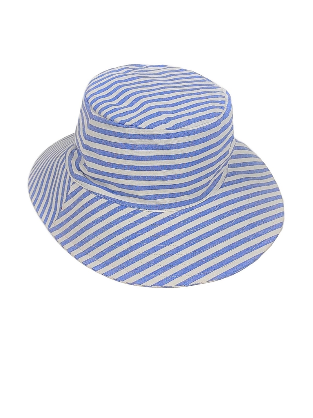 

NUEVOSDAMAS Women Striped Cotton Casual Sun Hat, White