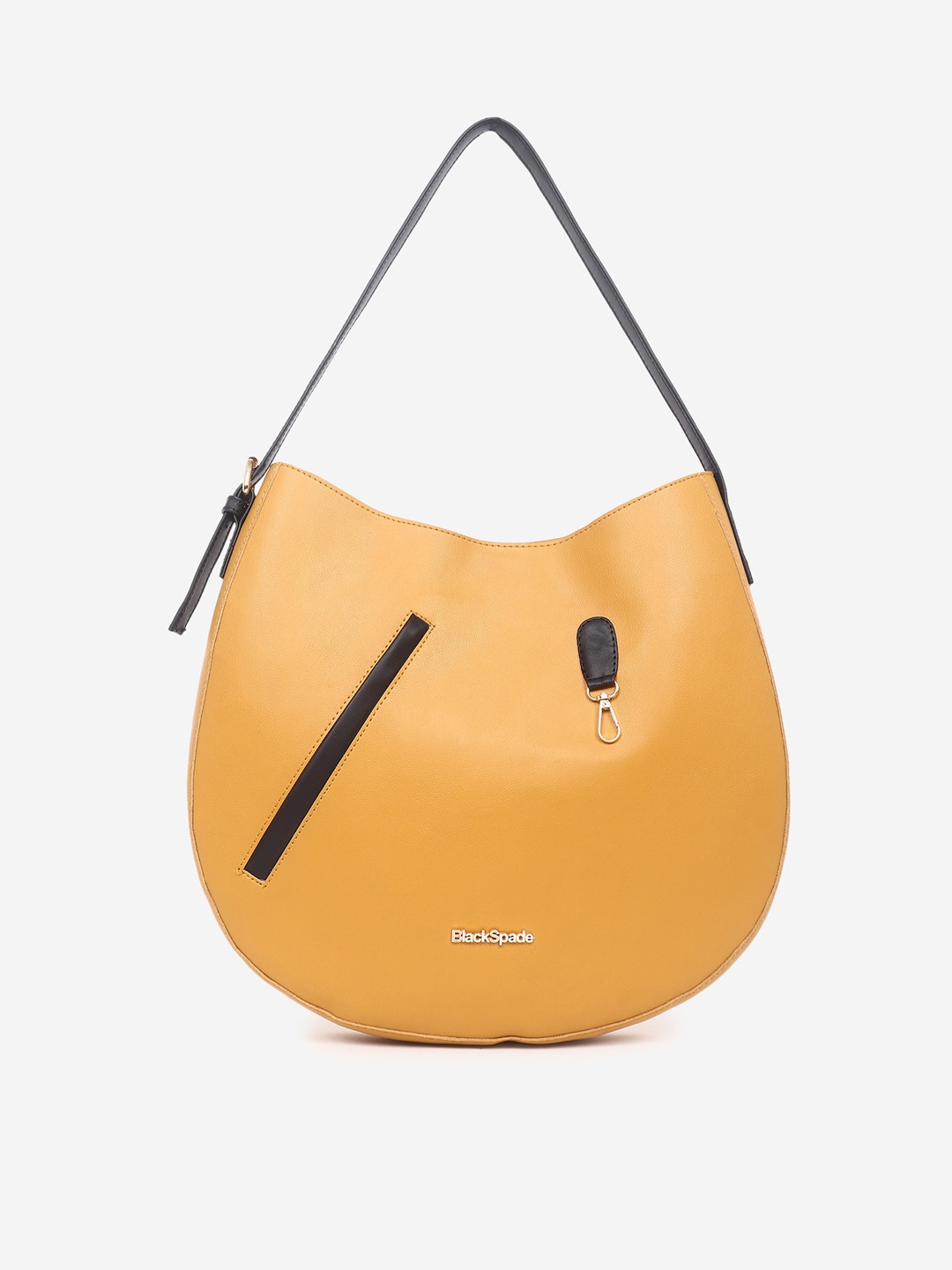 

Black Spade Pu Half Moon Hobo Bag, Yellow