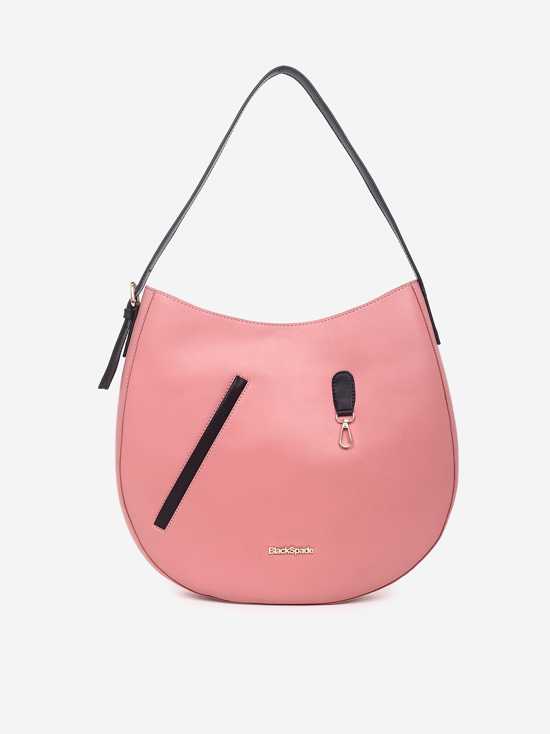 

Black Spade Structured Hobo Bag, Peach