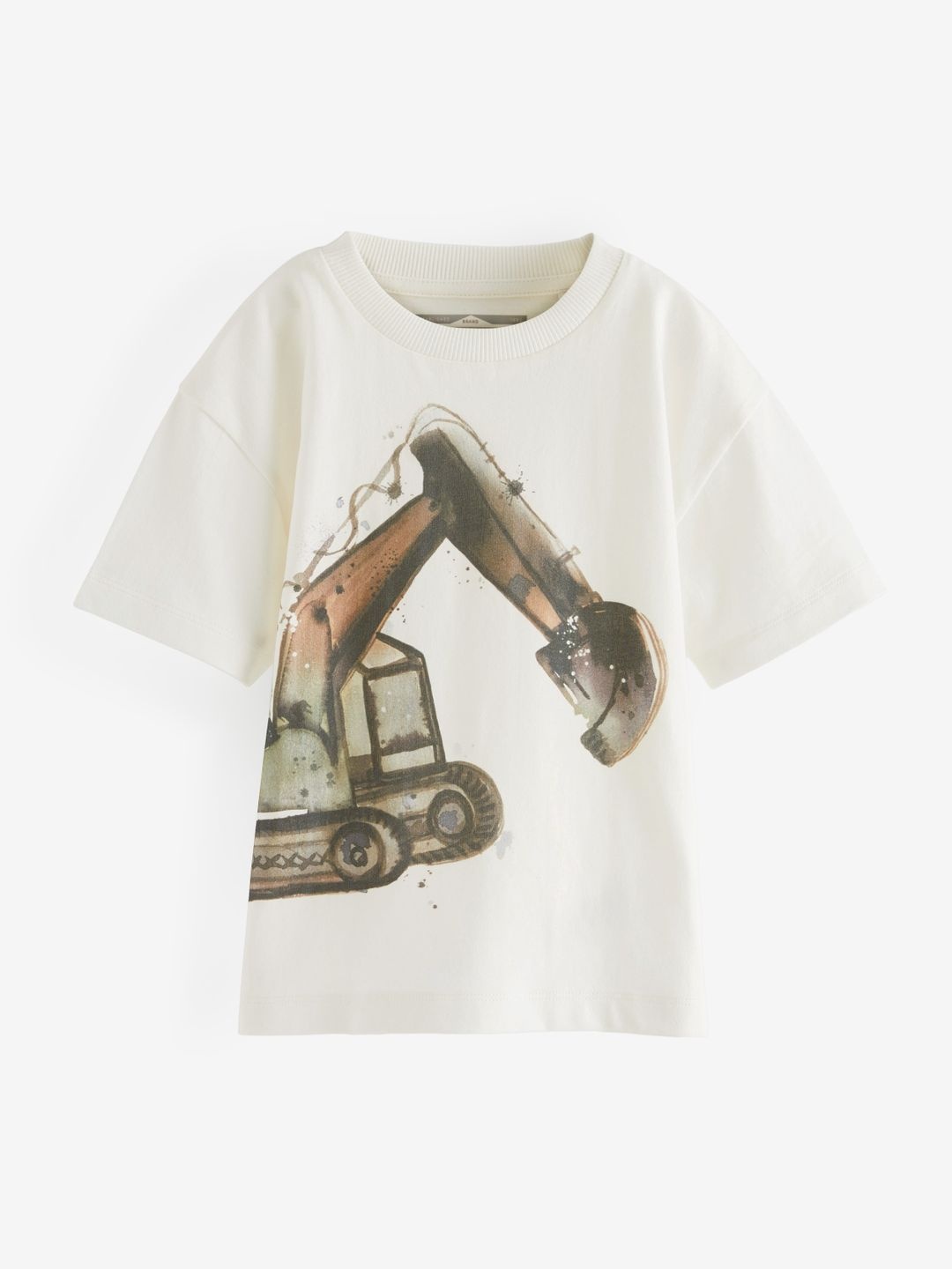

NEXT Boys Graphic Print Pure Cotton T-shirt, White