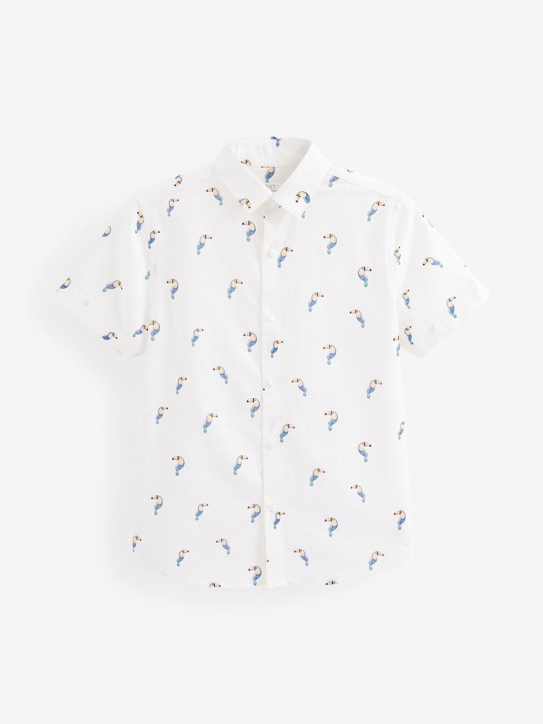 

NEXT Boys Printed Pure Cotton Casual Shirt, White
