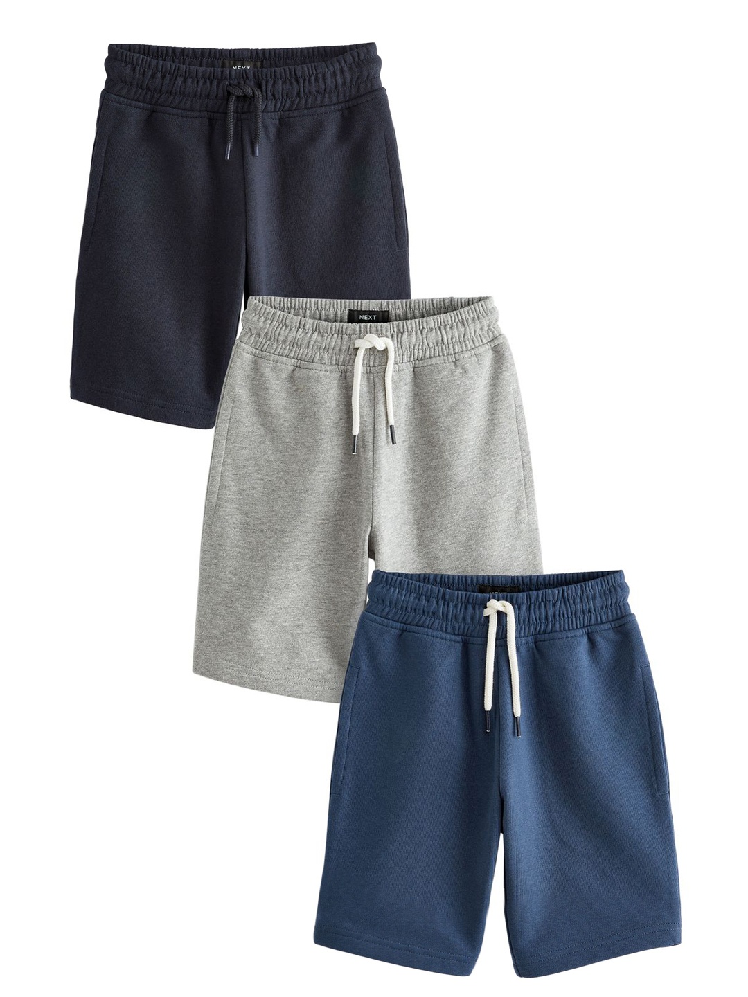 

NEXT Boys Pack of 3 Shorts, Black