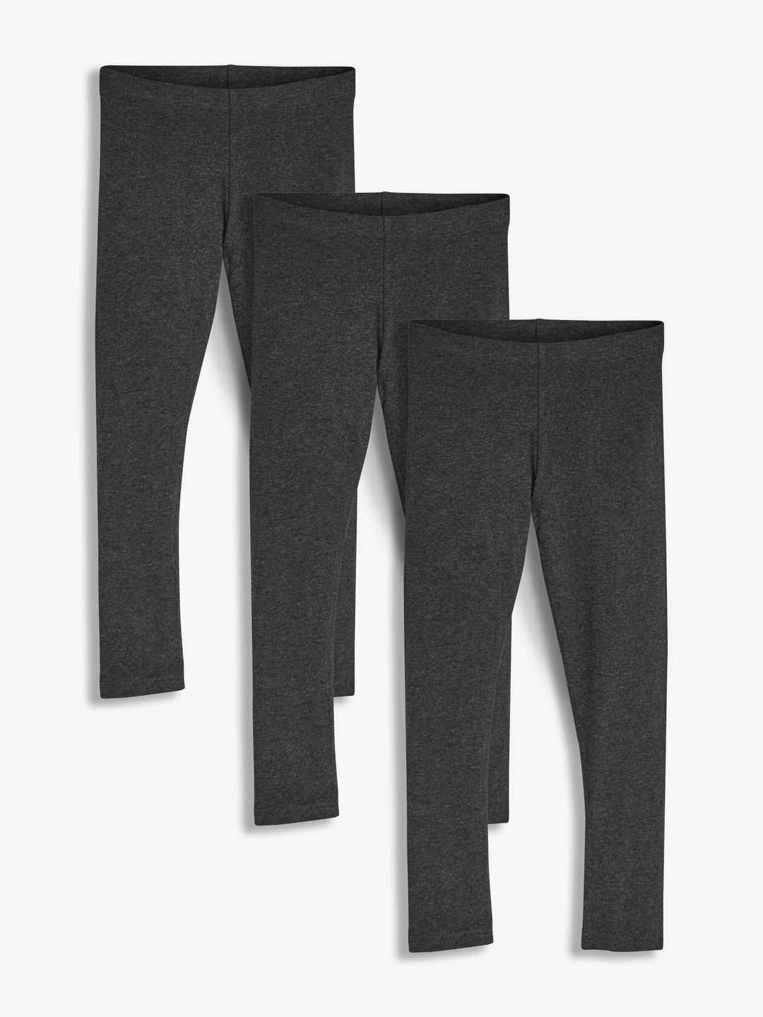 

NEXT Girls Pack of 3 Ankle Length Leggings, Charcoal