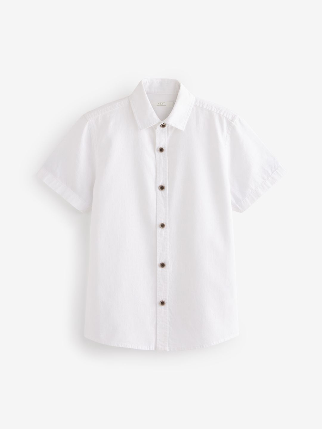 

NEXT Boys Cotton Linen Casual Shirt, White