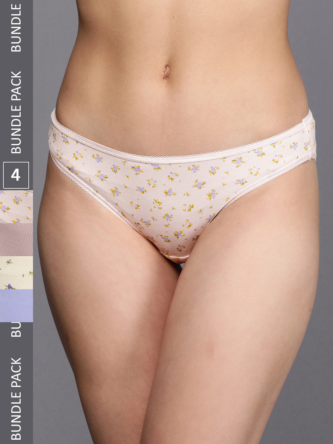 

NEXT Women Pack of 4 Basic Briefs, Blue