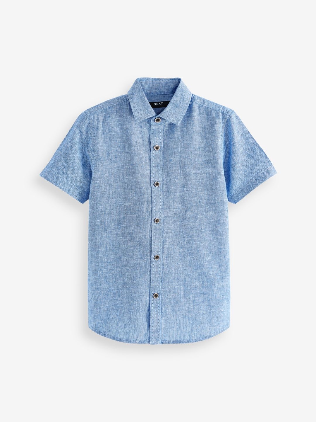 

NEXT Boys Linen Cotton Shirt, Blue