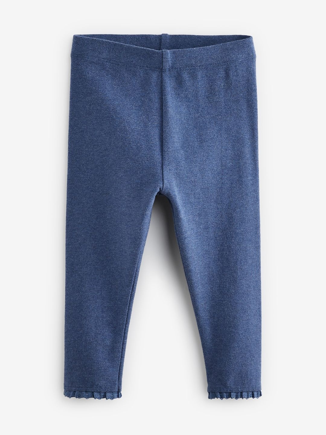 

NEXT Girls Ankle Length Leggings with Ruffled Hem, Navy blue