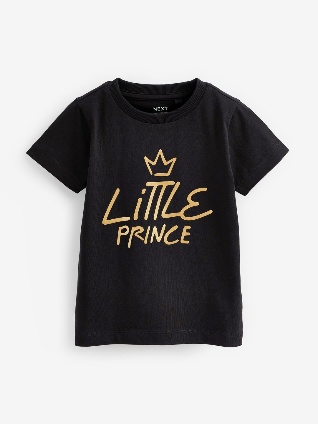 

NEXT Boys Typography Print Pure Cotton T-shirt, Black