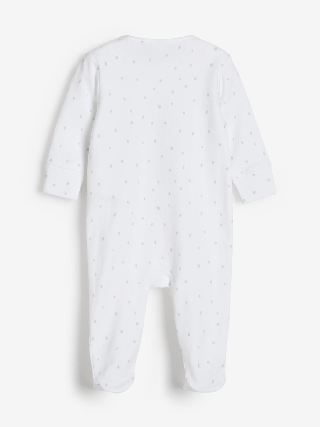 

NEXT Kids Pure Cotton Applique Detail Sleepsuit, White