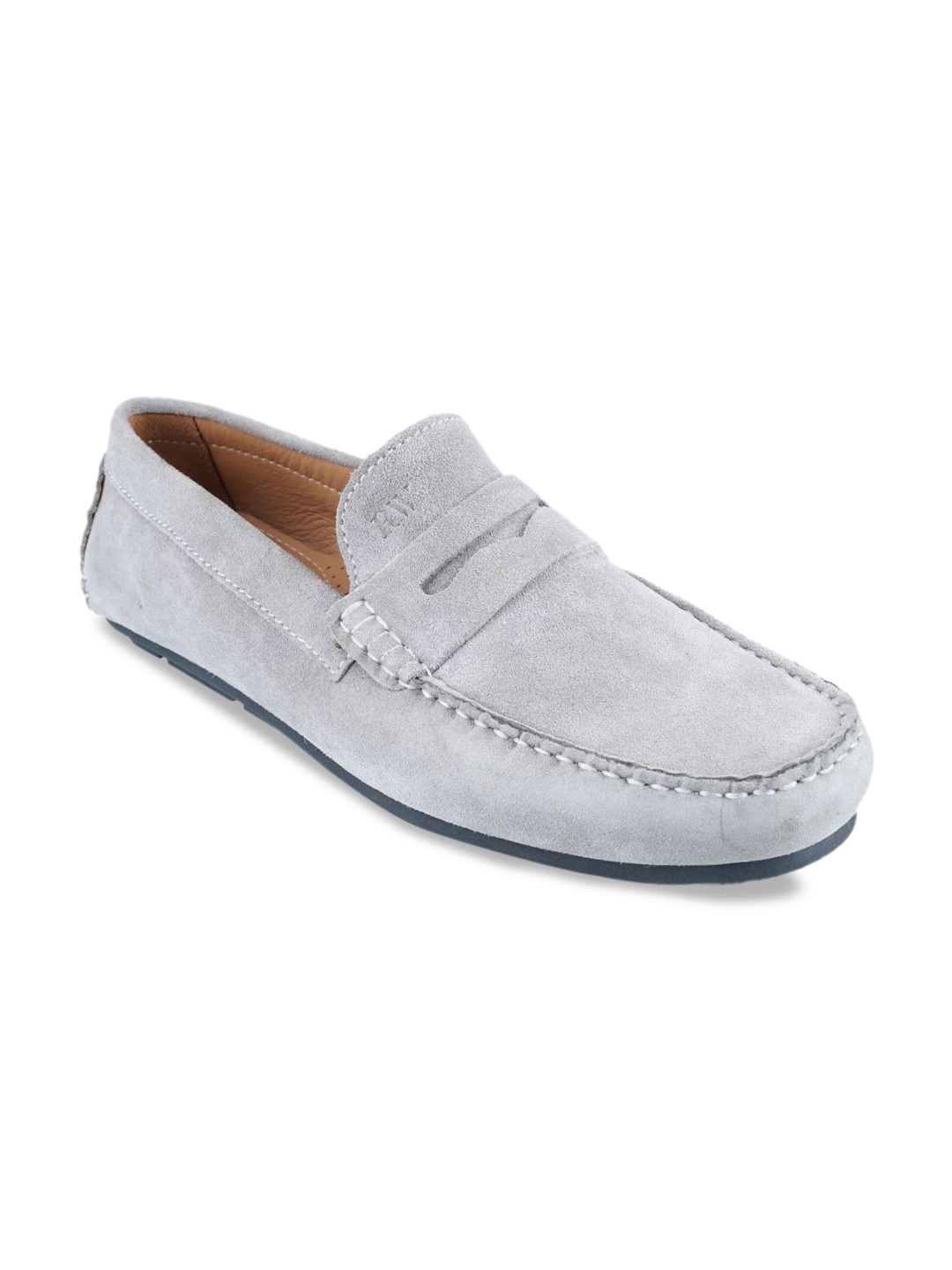 

RAPAWALK Men Suede Penny Loafers, Grey
