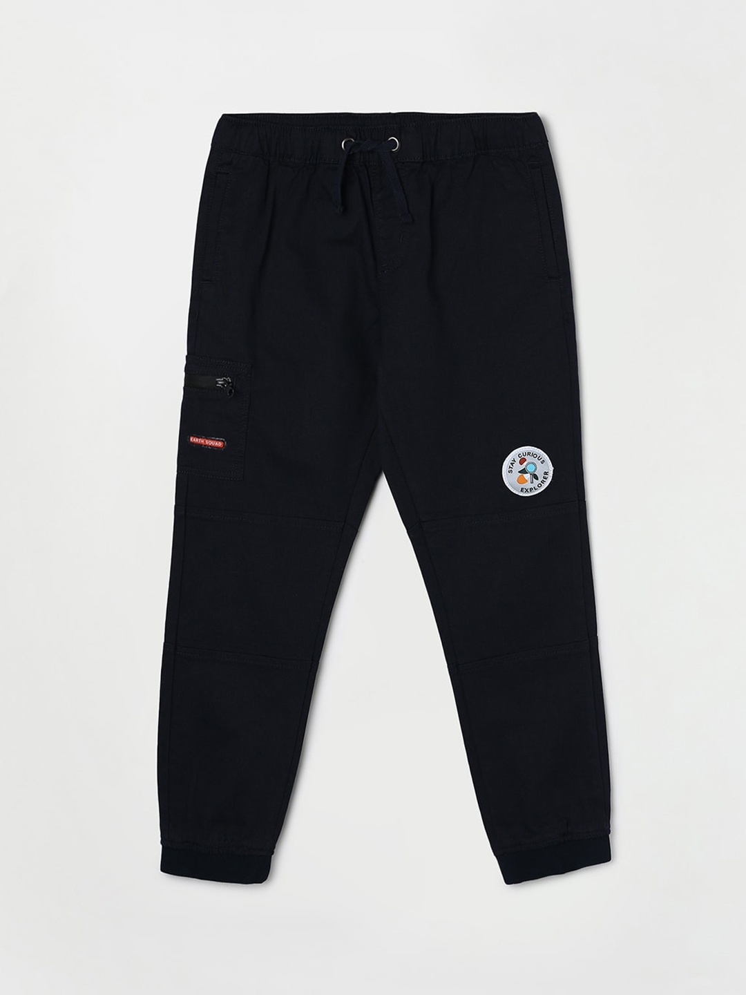 

Fame Forever by Lifestyle Boys Slim-Fit Pure Cotton Joggers, Navy blue