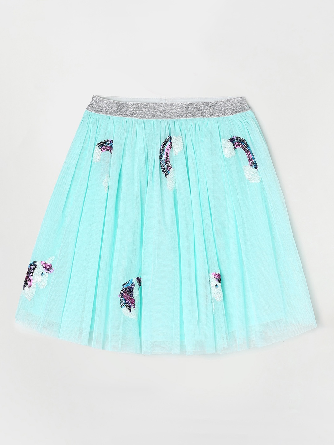 

Fame Forever by Lifestyle Girls Self-Design Knee-Length Flared Skirt, Black